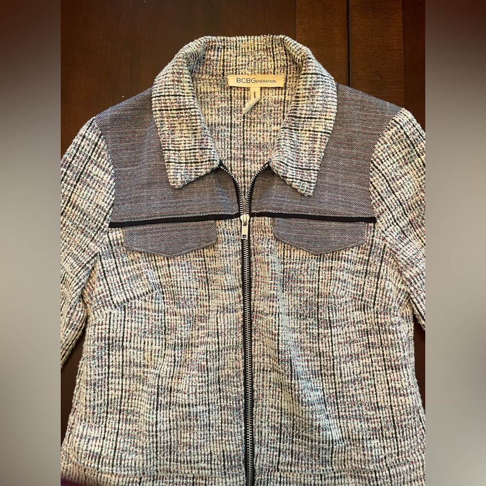 Bcbgeneration Lightweight Tweed Jacket, Size Xxs.… - image 2